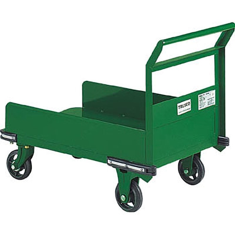 OH23P 型鋼鉄製運搬車三面パネル付900×600 TRUSCO 荷重400kg ゴム車輪 スチール/メラミン焼付塗装製
