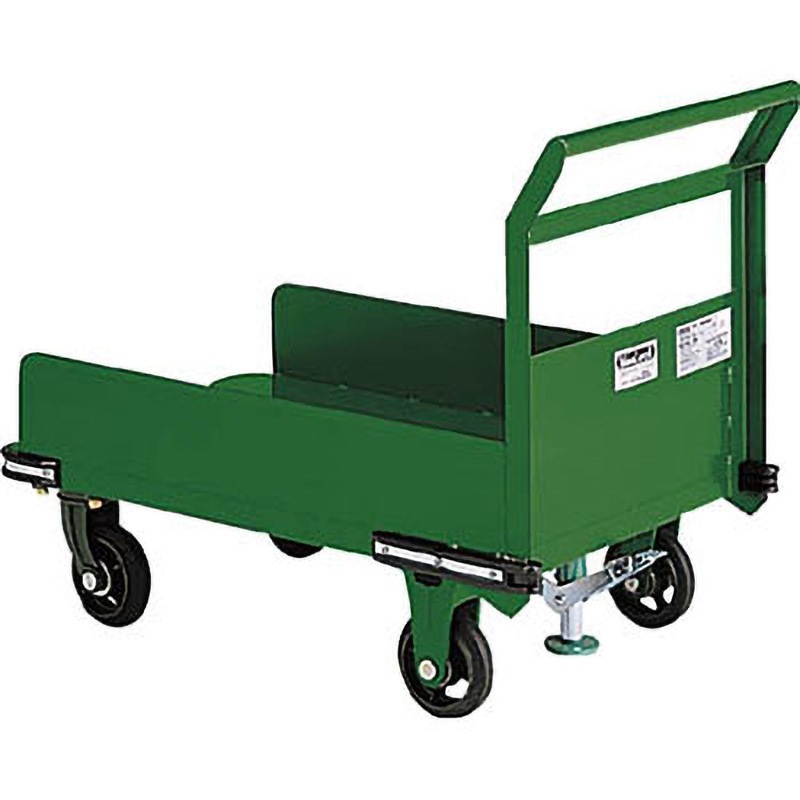 OHN23PS 鋼鉄製運搬車三面パネル付ストッパー付 TRUSCO ゴム車輪 荷台寸法900×600mm  OHN23PS