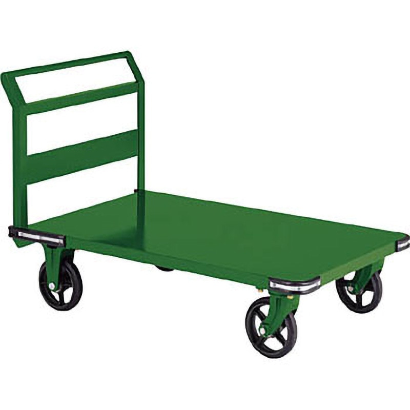 OH1 大型鋼鉄製運搬車1200×750 TRUSCO 荷重500kg ゴム車輪 スチール/メラミン焼付塗装製