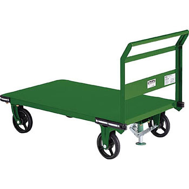 OHN1S 大型鋼鉄製運搬車ストッパー付 TRUSCO ゴム車輪 スチール/メラミン焼付塗装製 荷台寸法1200×750mm  OHN1S