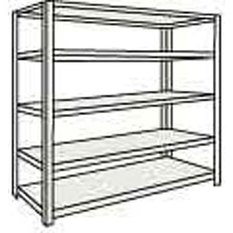 L43W15 中棚ボルトレス軽量棚 893×618×1204 天地5段 TRUSCO グレー色 スチール 荷重400kg 間口890mm奥行615mm  L43W15