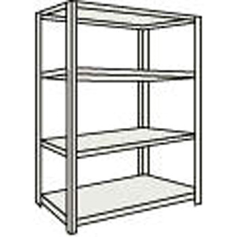 55V14 軽量棚開放型 1515×315×1504 天地4段 TRUSCO グレー色 荷重1000kg 組立式