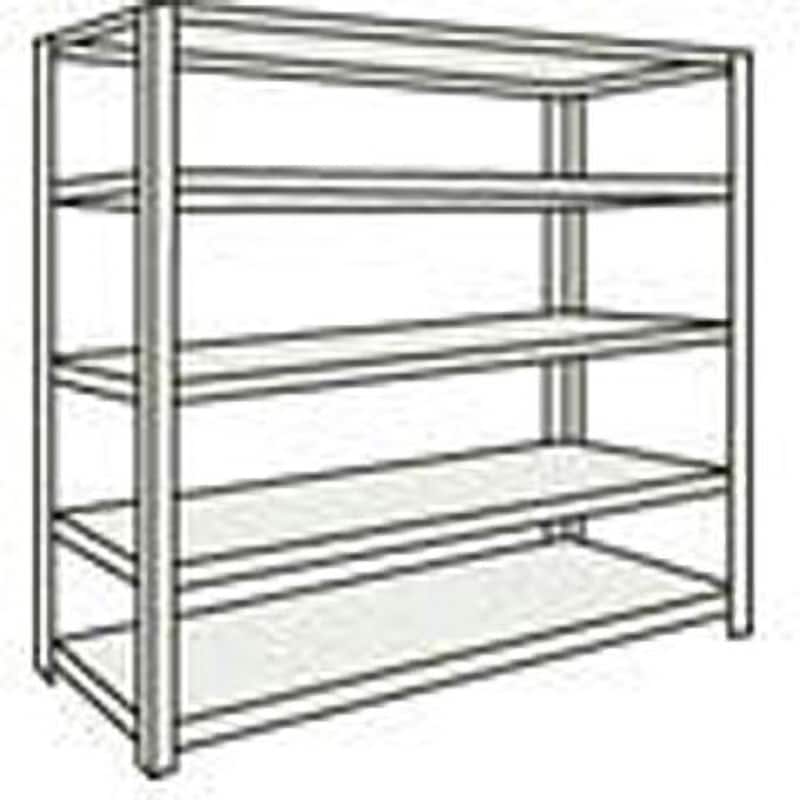 63X15 軽量棚開放型 890×465×1804 天地5段 TRUSCO グレー色 スチール 荷重1000kg