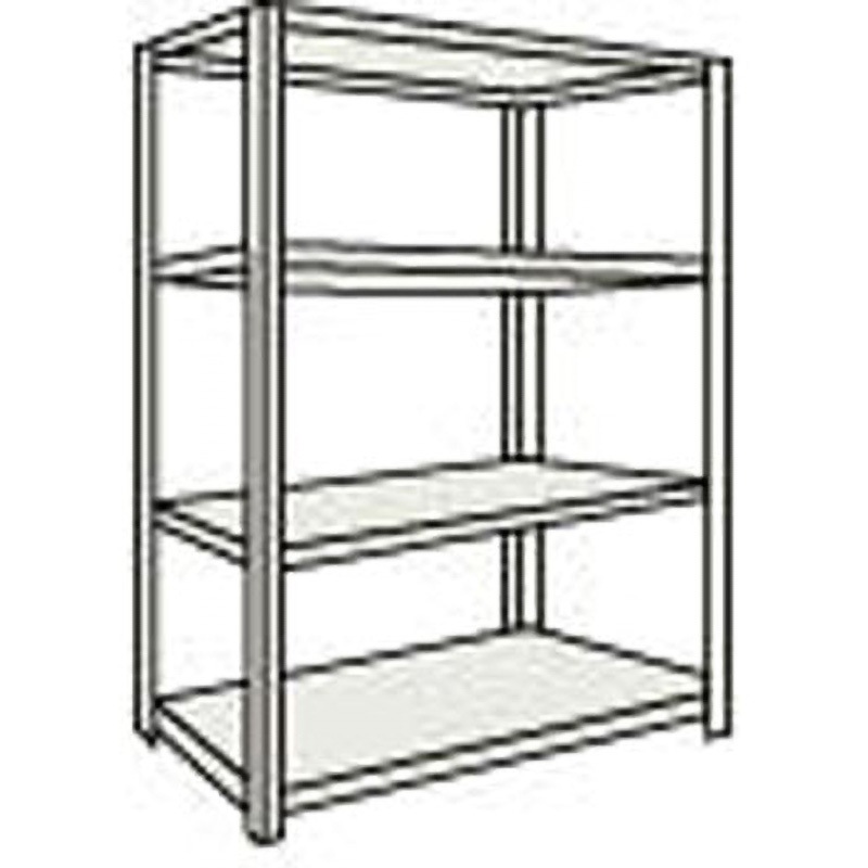 53W14 軽量棚開放型 890×615×1504 天地4段 TRUSCO グレー色 スチール 荷重1000kg