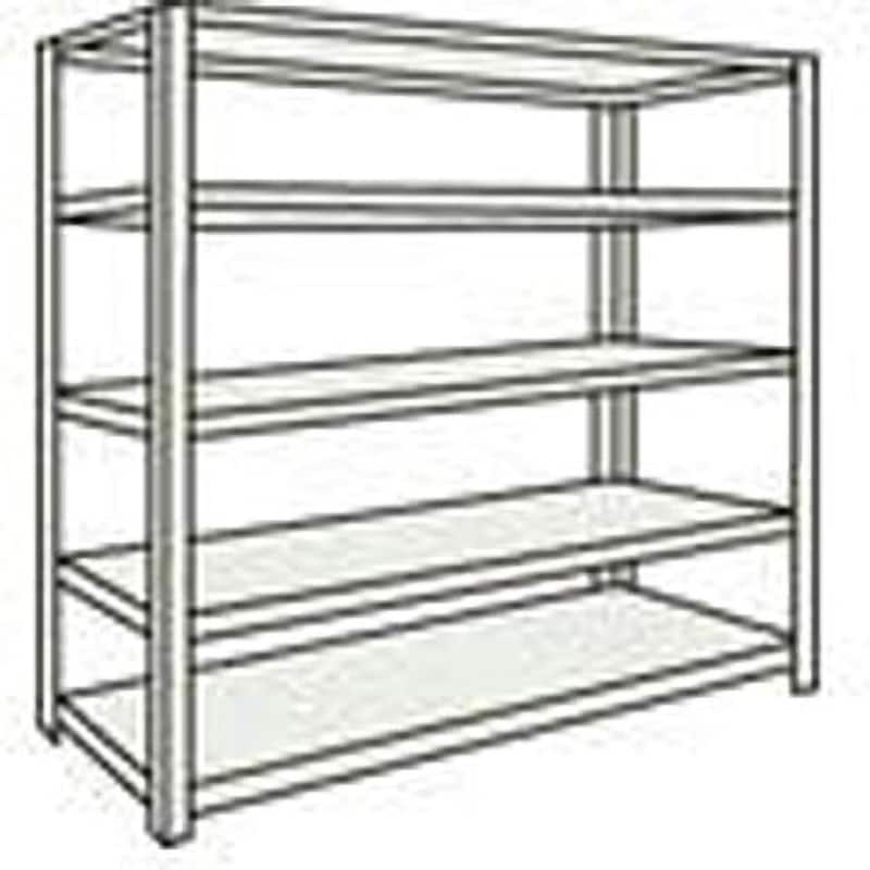 63W15 軽量棚開放型 890×615×1804 天地5段 TRUSCO グレー色 スチール 荷重1000kg