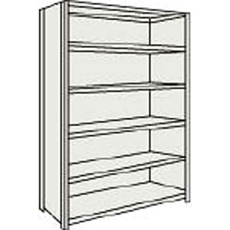 75X26 軽量棚背板・側板付 1515×465×2104 天地6段 TRUSCO グレー色 荷重1000kg 組立式