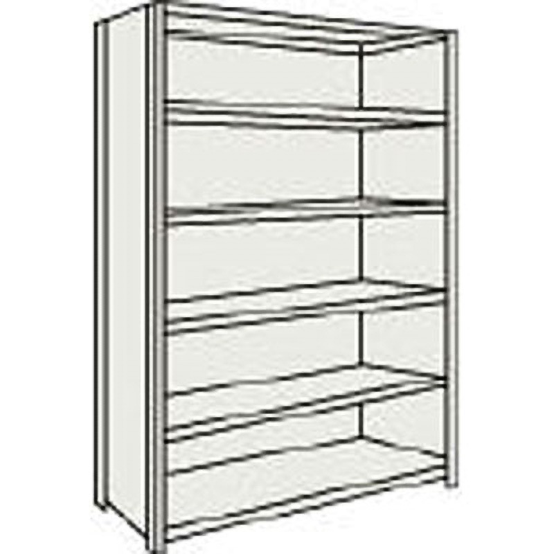 76W26 軽量棚背板・側板付 1815×615×2104 天地6段 TRUSCO グレー色 荷重1000kg 組立式