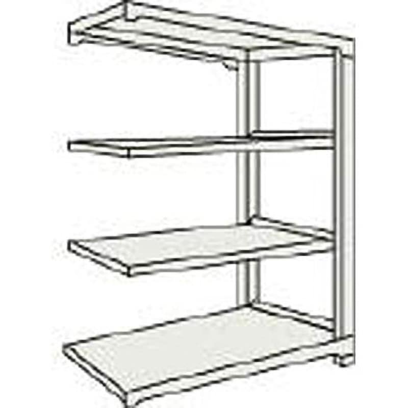 M34694B M300Kg型中量棚1800×921×H1200連結 ネオグレ TRUSCO スチール 4段 組立式仕様 奥行931mm高さ1211mm  M34694B