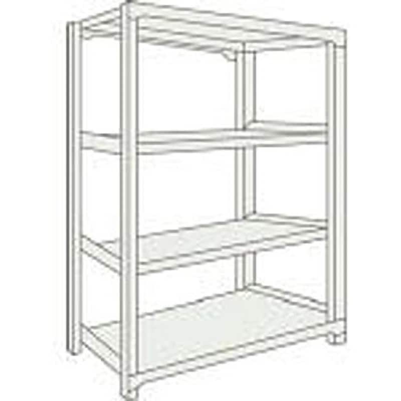 M24464 M2軽中量ボルトレス棚4段1160×600×H1200単 ネオグレ TRUSCO 荷重1500kg 組立式 間口1202mm奥行609mm高さ1207mm  M24464 21,686円