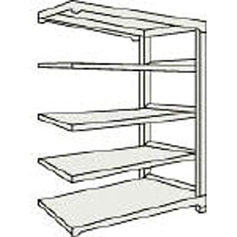 M26445B M2軽中量ボルトレス棚5段1160×450×H1800増 ネオグレ TRUSCO スチール 荷重200kg/段 組立式仕様 奥行459mm  M26445B