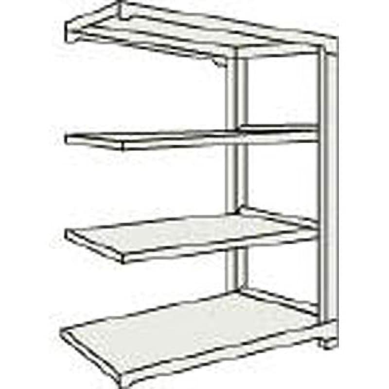 M1.54364B 軽量M1．5ボルトレス棚860×595×H1200増結 ネオグレ TRUSCO スチール 4段 荷重150kg/段 奥行604mm高さ1206mm