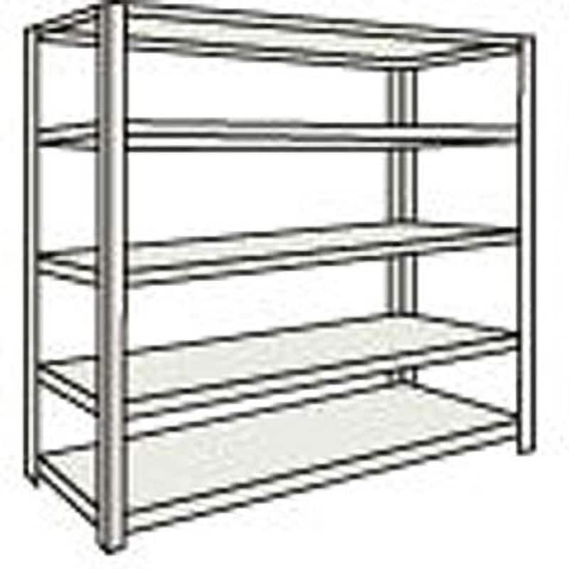 M1.57345 軽量M1．5ボルトレス棚860×445×H2100単体 ネオグレ TRUSCO スチール 組立式 荷重150kg/段 間口903mm奥行454mm