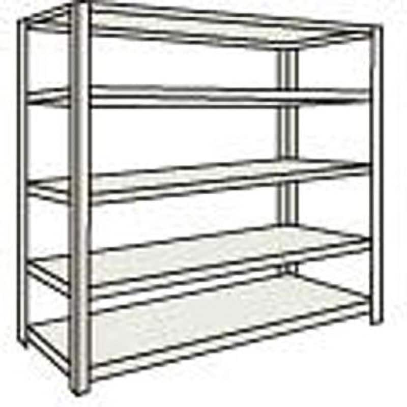 M55665 M500Kg型中量棚1800×571×H1500単体 ネオグレ TRUSCO スチール 組立式 間口1861mm奥行581mm  M55665