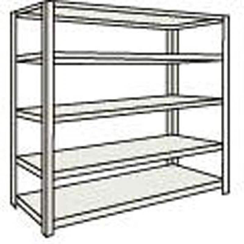 M35495 M300Kg型中量棚1200×921×H1500単体 ネオグレ TRUSCO 組立式 間口1261mm奥行931mm  M35495