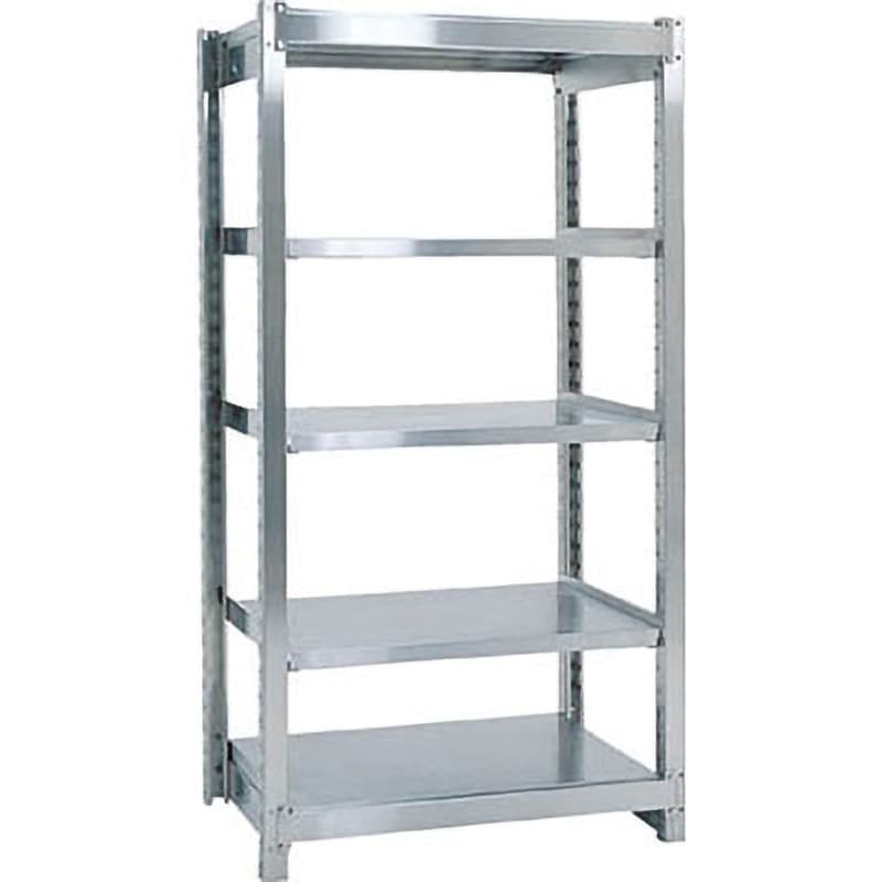 耐食性スチール棚 TZM3型中量ボルトレス棚 高さ1800mm 単体型 TRUSCO