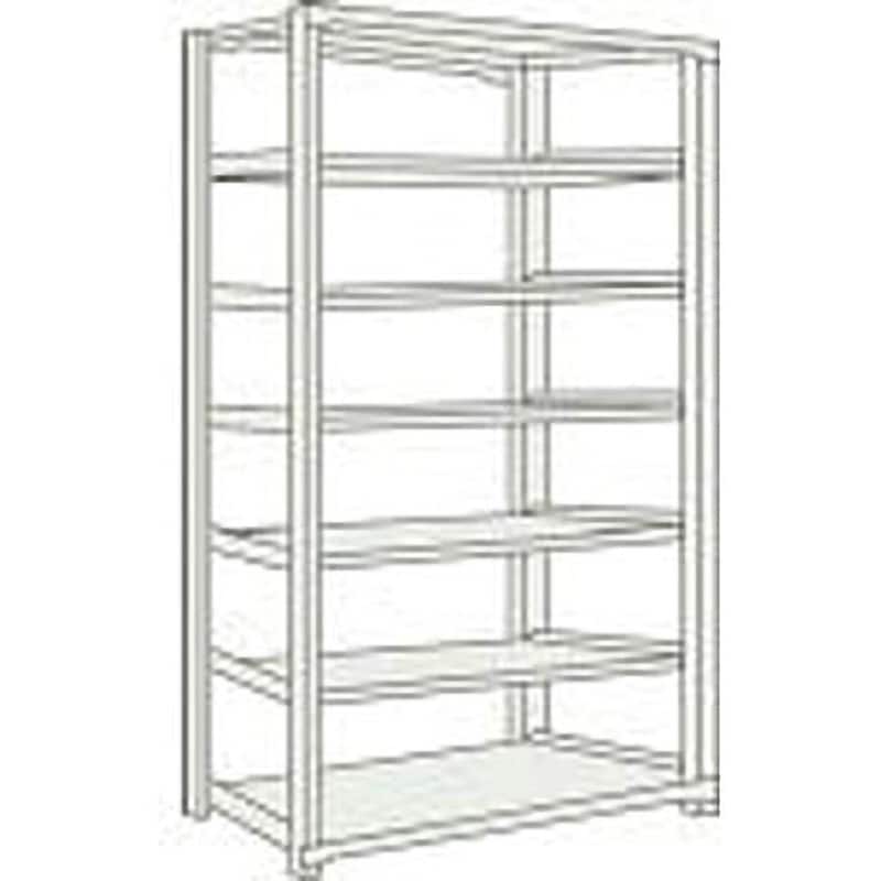 M58467 M500Kg型中量棚1200×571×H2400単体 ネオグレ TRUSCO スチール 組立式 間口1261mm奥行581mm  M58467