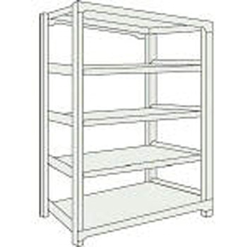 M54494 M500Kg型中量棚1200×921×H1200単体 ネオグレ TRUSCO スチール 組立式 4段 間口1261mm奥行931mm  M54494