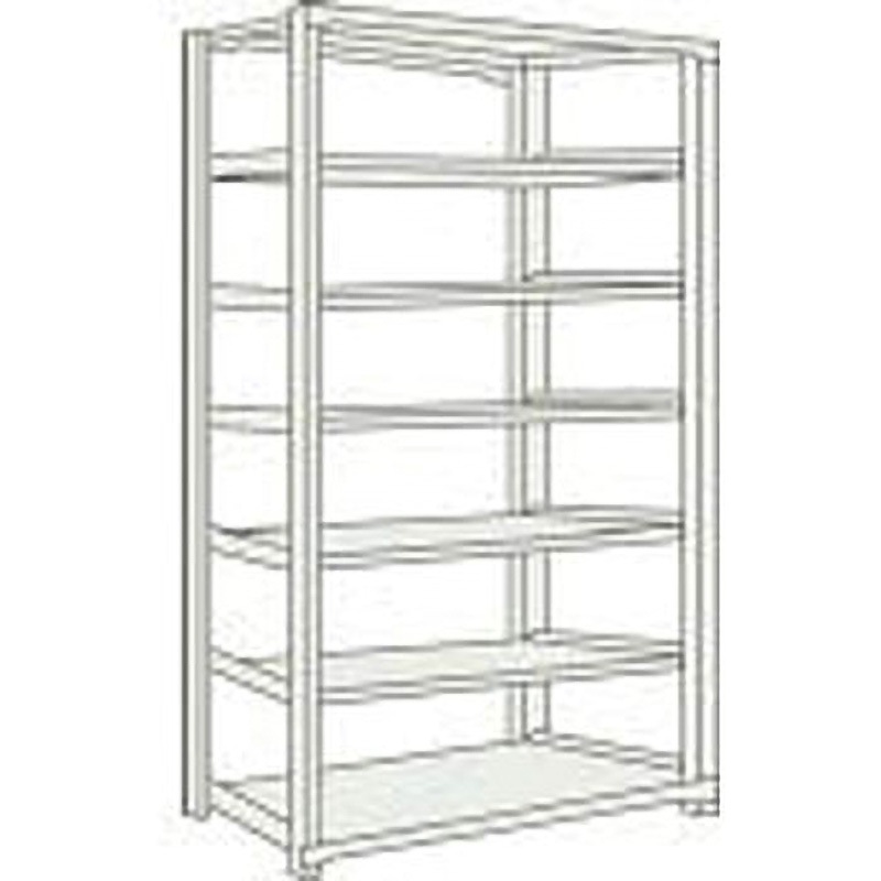 M58377 M500Kg型中量棚900×721×H2400単体 ネオグレ TRUSCO スチール 組立式 間口961mm奥行731mm  M58377