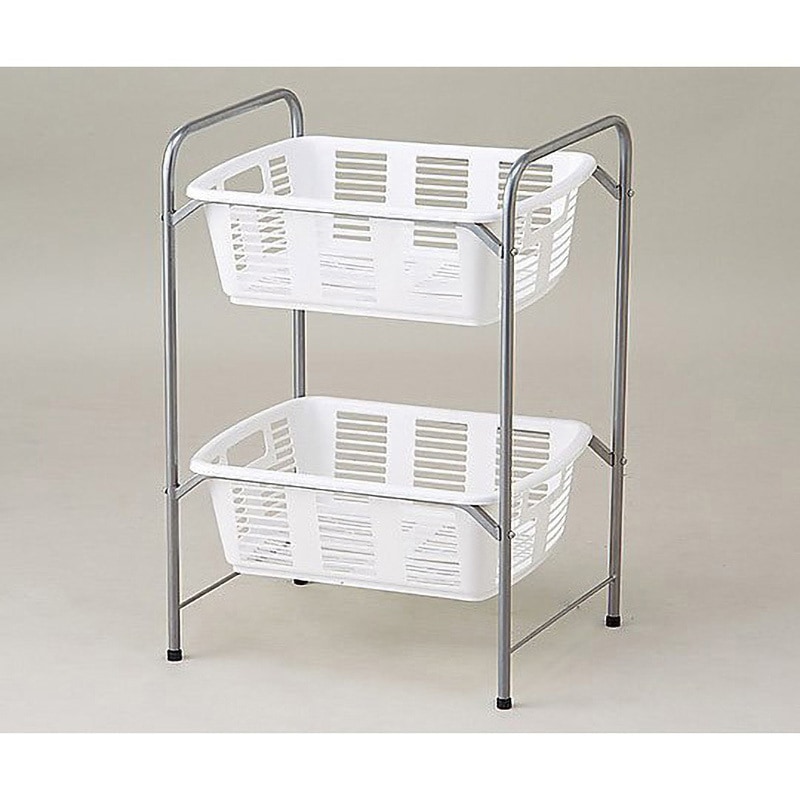 YBW-2 脱衣カゴワゴン・ラック2段式 ナビス(アズワン) 本体 寸法513×378×730mm  YBW-2