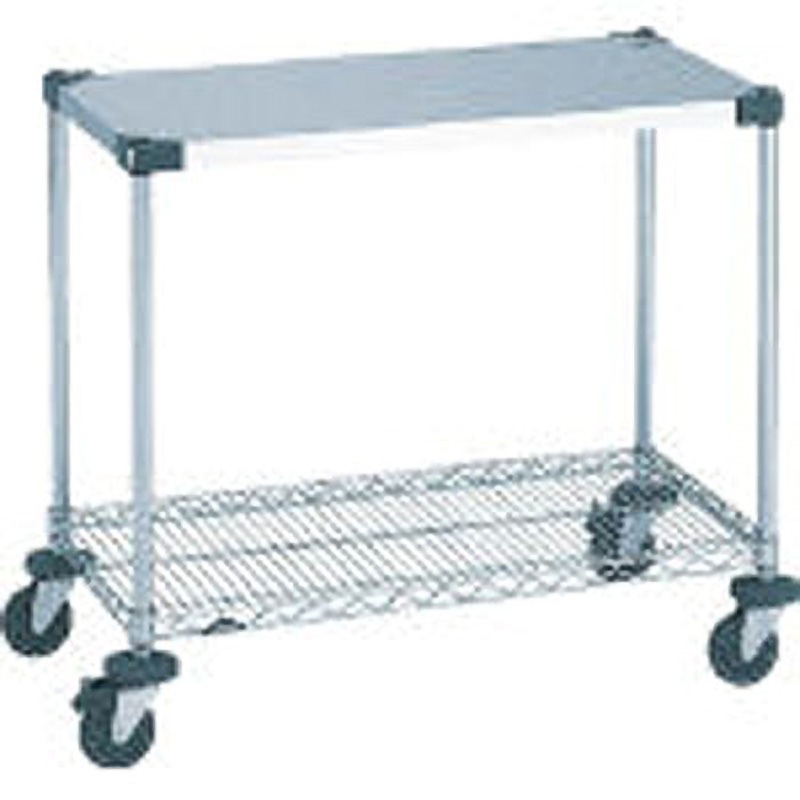 キャスター付　ERECTA エレクター ステンレススチールワゴン ERECTAエレクター ステンレスカート 高さ調節可 配膳車 キャスター付
