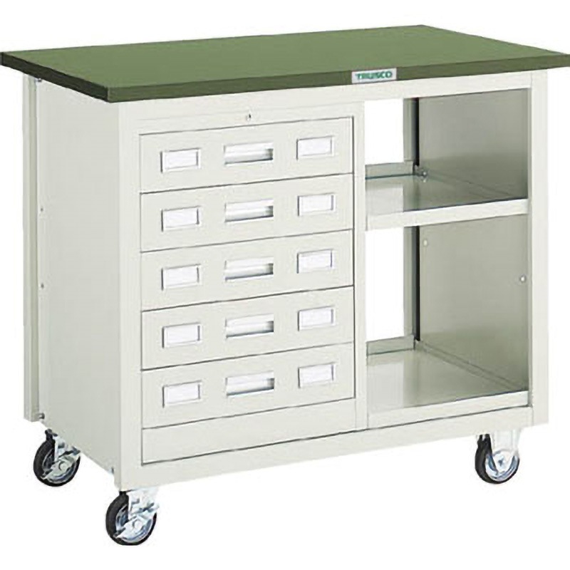 VD205 キャビネット型ツールワゴン1000×600×880 TRUSCO 引出しあり ネオグレー色 積載荷重250kg