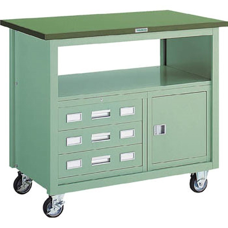 VD202 キャビネット型ツールワゴン緑1000×600×880 TRUSCO 引出しあり 積載荷重250kg