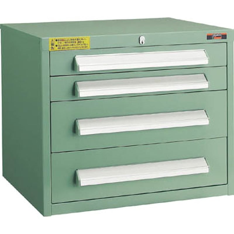 WLVR422 ワイドミニキャビネット緑 TRUSCO 最大積載量180kg 外寸法500×412×420mm  WLVR422