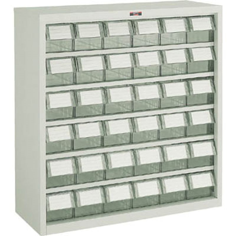 305MN36S バンラックケース M型 引出36個 透明 TRUSCO 荷重70kg/段 オープンタイプ 外寸法844×320×880mm  305MN36S