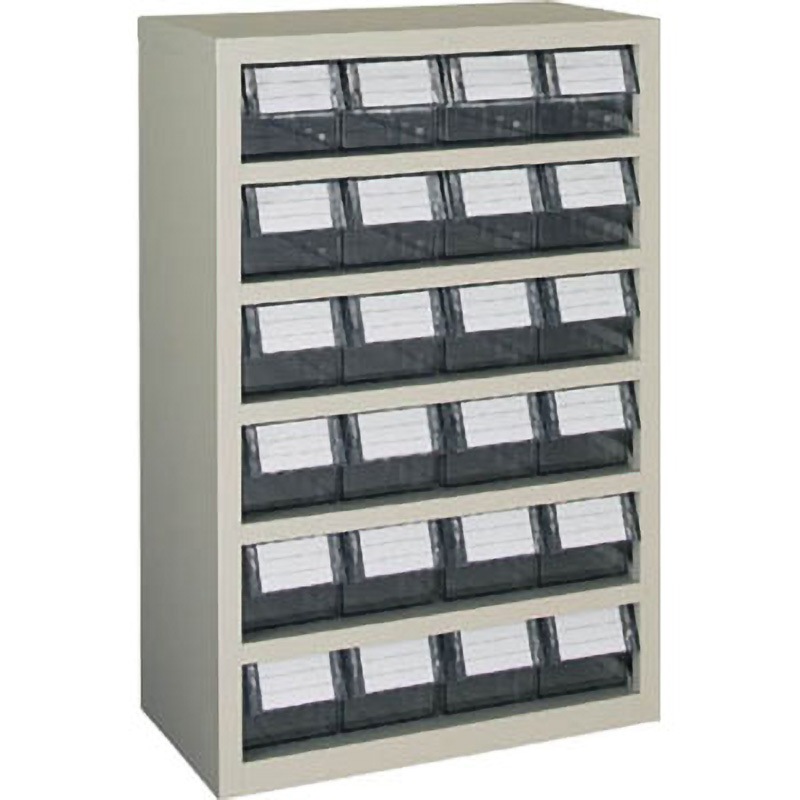 TM46B 横型バンラックケースM型(奥行307) 4列6段タイプ TRUSCO 透明色 引出し数MM-1N 24個