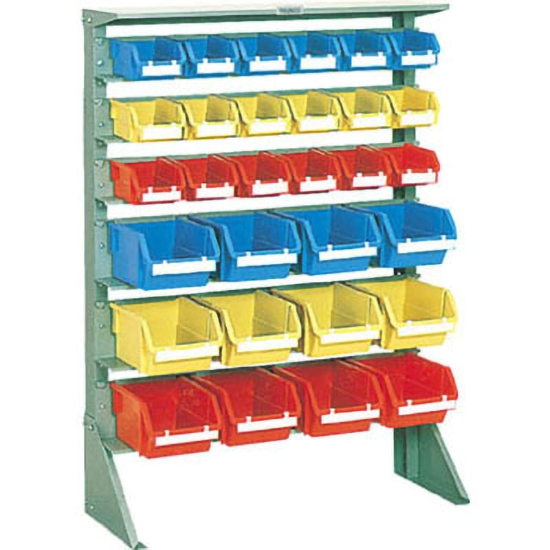 U1233 片面タイプ重量コンテナラック高さ1265小棚3大棚3 TRUSCO 最大積載量200kg