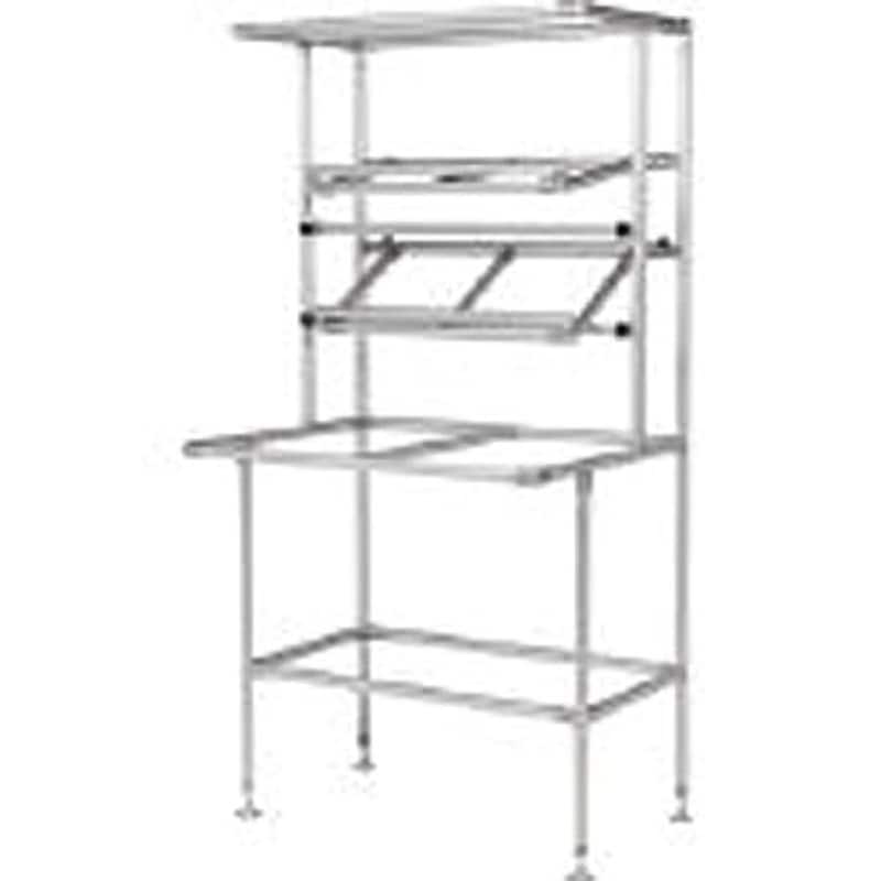 GFTR2880001 セル生産作業台傾斜棚付 フレームのみ SUS(エスユーエス) 荷重50kg 組立式 間口900mm奥行700mm高さ1800mm  GFTR2880001