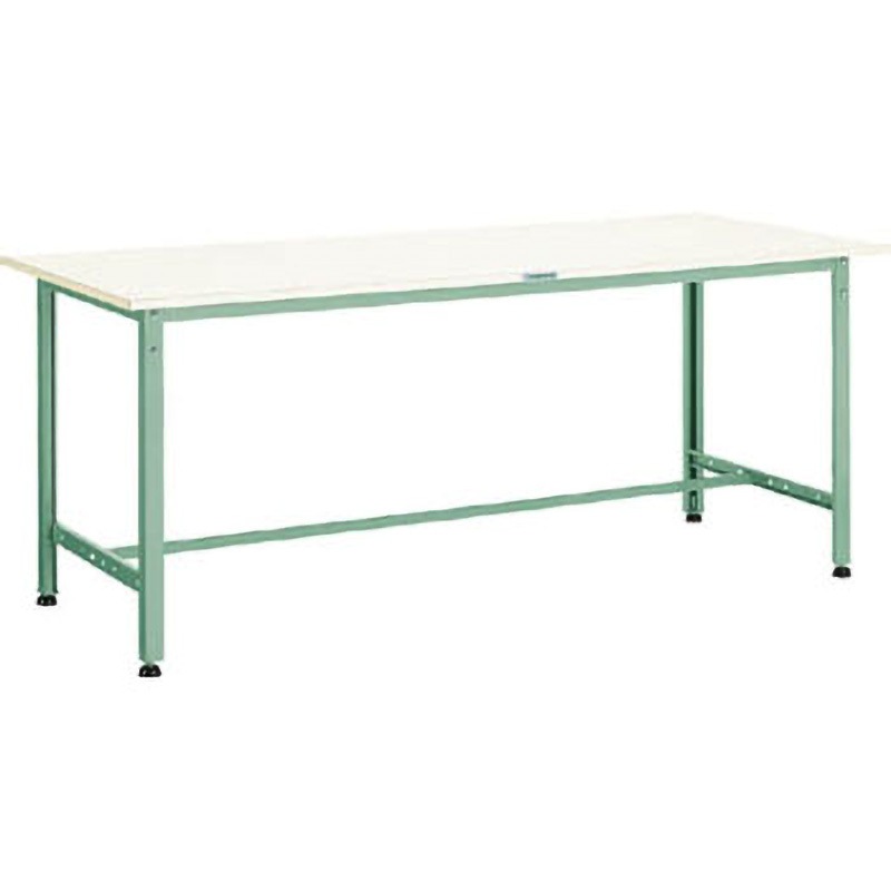 AE1509 AE型作業台ポリ化粧天板 TRUSCO 荷重300kg グリーン色 スチール製 間口1500mm奥行900mm高さ740mm  AE1509