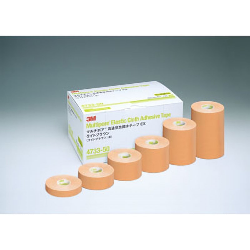 4733-50 マルチポア(TM)高通気性撥水テープEX(粘着性伸縮包帯) 1箱(12