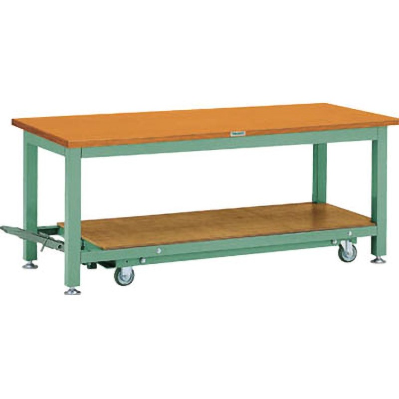 TWC1809 重量TW型3トン作業台合板天板車輪付1800×900 TRUSCO 荷重3000(移動時)300kg 高さ740mm  TWC1809