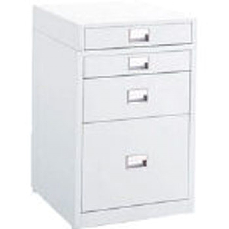 UDC11101W サイドキャビネットW色4段 TRUSCO 間口450mm奥行500mm高さ710mm  UDC11101W