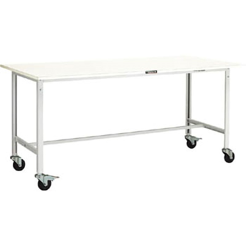 RAE1809C100W RAE型軽量作業台Φ100ゴムキャスター付 ホワイト TRUSCO リノリューム製天板 荷重150kg 間口1800mm奥行900mm高さ847mm  RAE1809C100W