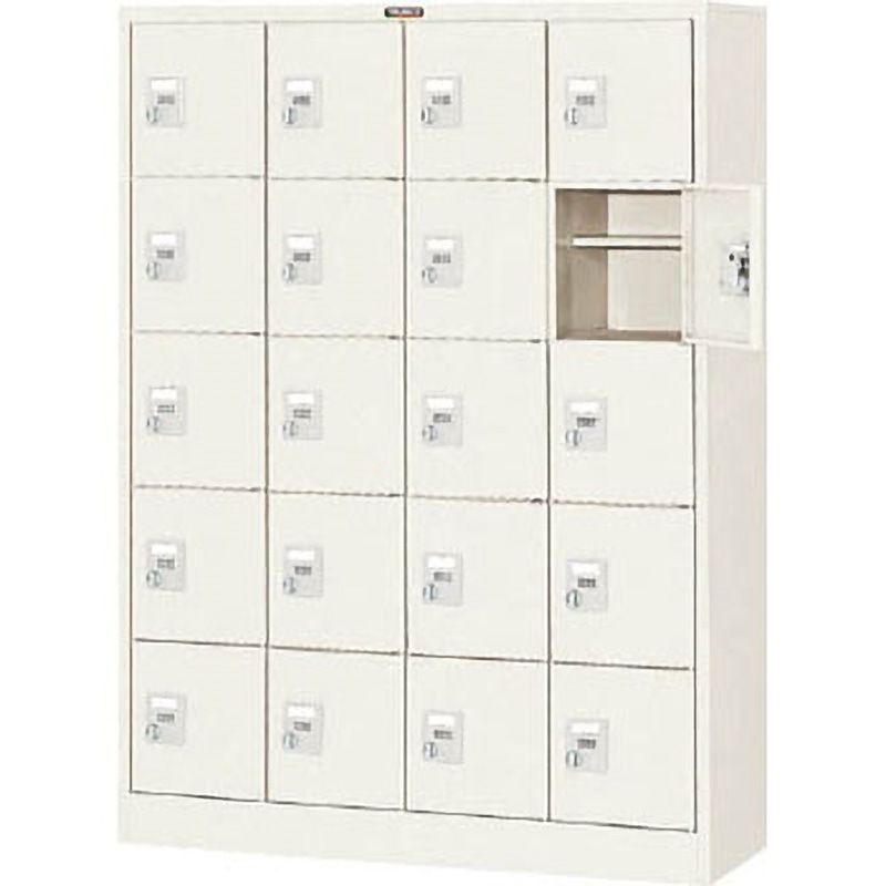 SC20WK シューズケース20人用棚付1050×380×1437 TRUSCO 手ぶらキー式 完成品