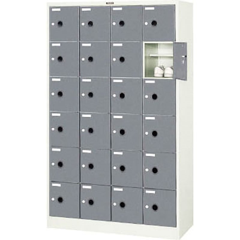 SC24WP シューズボックス扉付24人用1050×380×1700 TRUSCO 鍵なし 完成