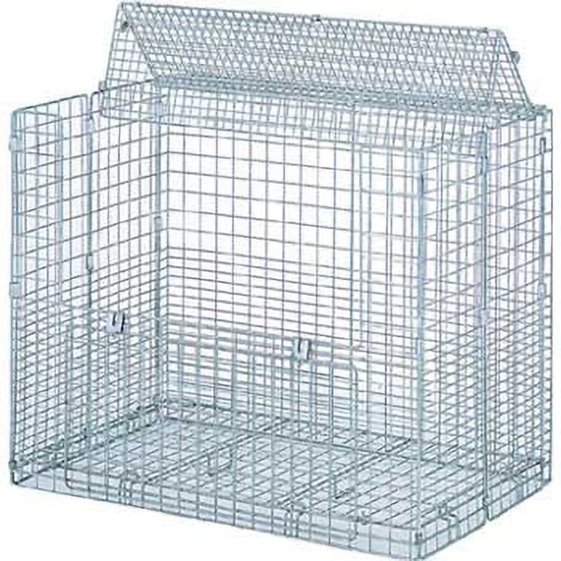 TGS1 収集用ゴミ箱 TRUSCO 容量650(45Lゴミ袋14個相当) シルバー色 集積保管庫