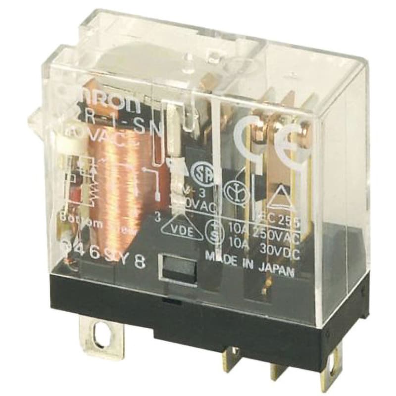 ミニパワーリレー プラグイン端子タイプ G2R-□-S 1c 接点最大許容電流10A DC24V 1個