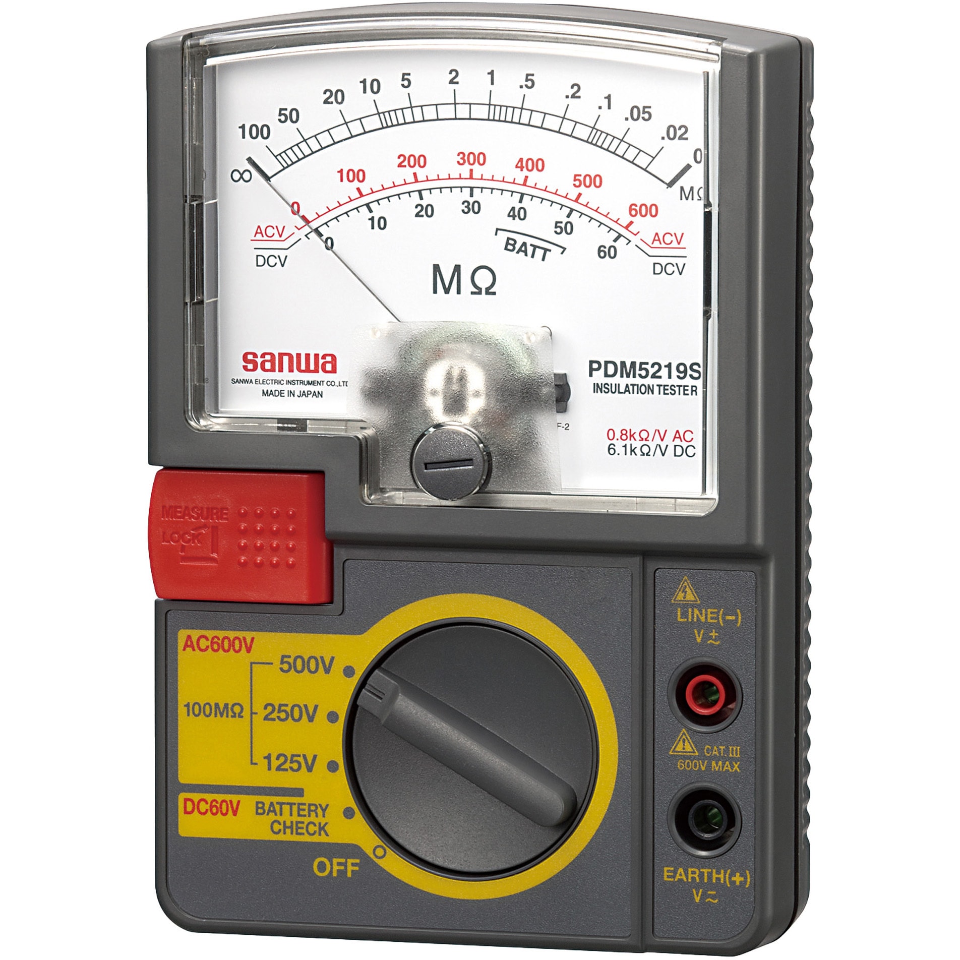PDM5219S 3レンジアナログ絶縁抵抗計 1台 三和電気計器 【通販モノタロウ】