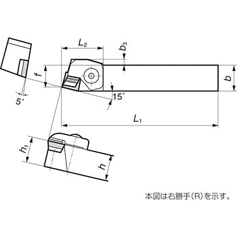 CSRP R1919-L12 SEC-40型バイト 住友電工ハードメタル 75° 右勝手 クランプオン 適合チップ正方形90°   CSRP R1919-L12 10,124円