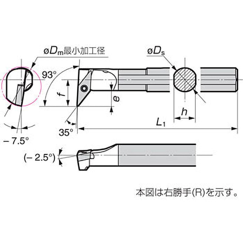 新品)住友(イケダロイ) 内径超硬バイト C12M-SVZBR1103-20