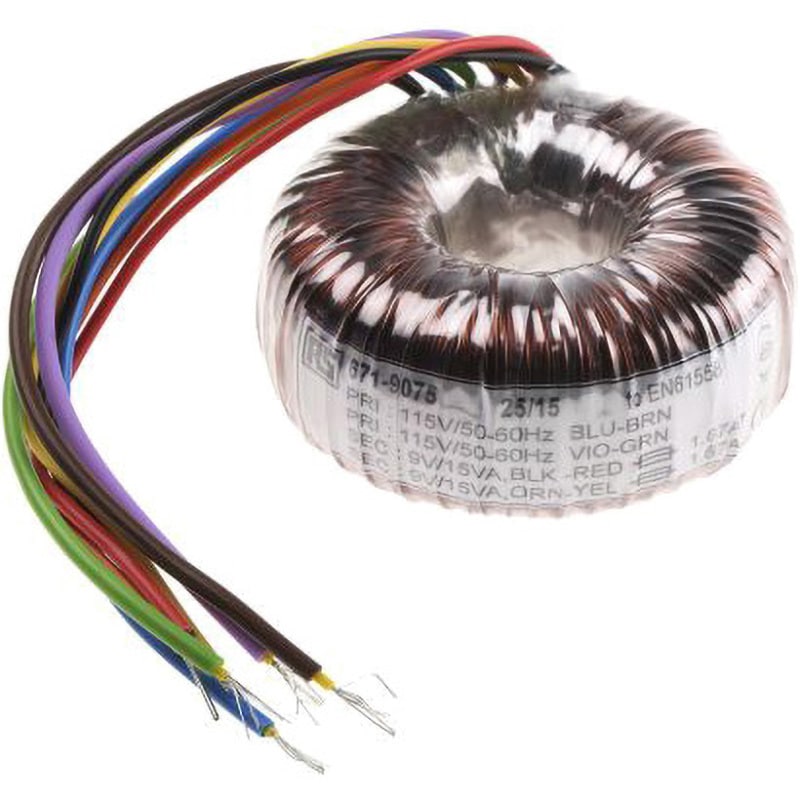671-9075 RS Pro トロイダルトランス，1次：115 V ac， 230 V ac，2次：2 x 9V ac，電力：30VA 1個 RS PRO 【通販モノタロウ】