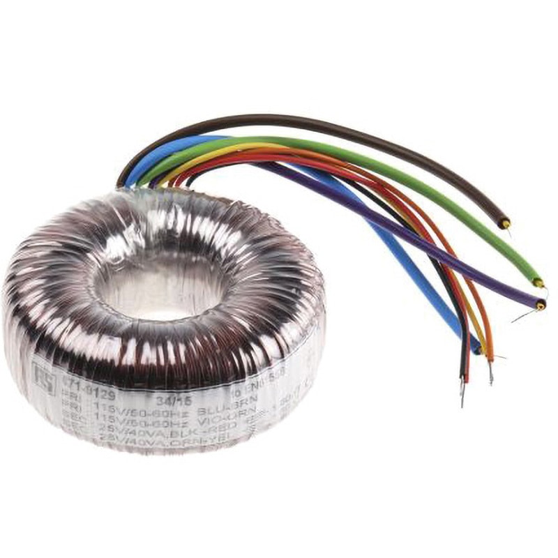 671-9129 RS Pro トロイダルトランス，1次：115V ac， 230V ac，2次：2 x 25V ac，電力：80VA 1個 RS PRO 【通販モノタロウ】 6,175円