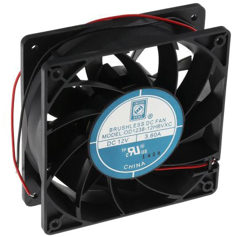 703-3467 RS Pro DC 軸流ファン 120 x 120 x 38mm， 電源電圧：12 V dc