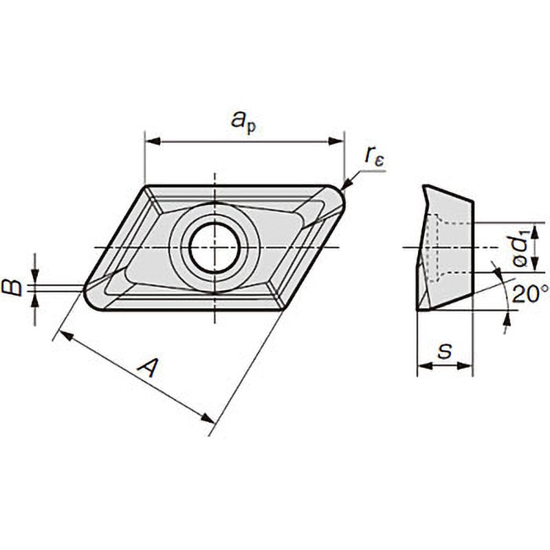 AECT220650PEFRA DL1000 チップ AECT-PEFRA 住友電工ハードメタル 平行四辺形85° DL1000製  1箱(5個)