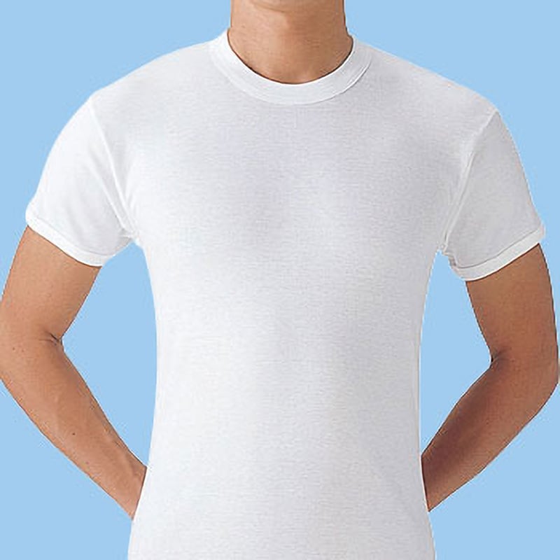 グンゼ インナーシャツ やわらか肌着 綿100% 抗菌防臭加工 半袖丸首 4枚組