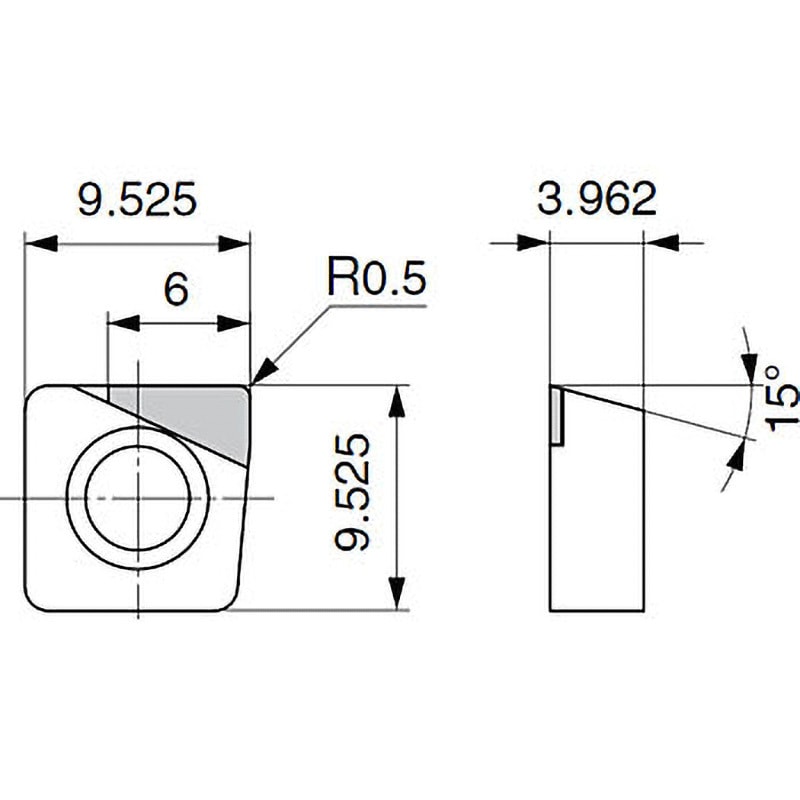NF-SNEW09T3ADTR-R DA2200 チップ NF-SNEW 住友電工ハードメタル 逃げ角0度