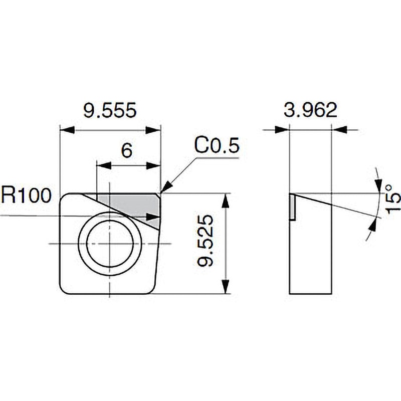 NF-SNEW09T3ADTR-U DA2200 チップ NF-SNEW 住友電工ハードメタル 逃げ角0度